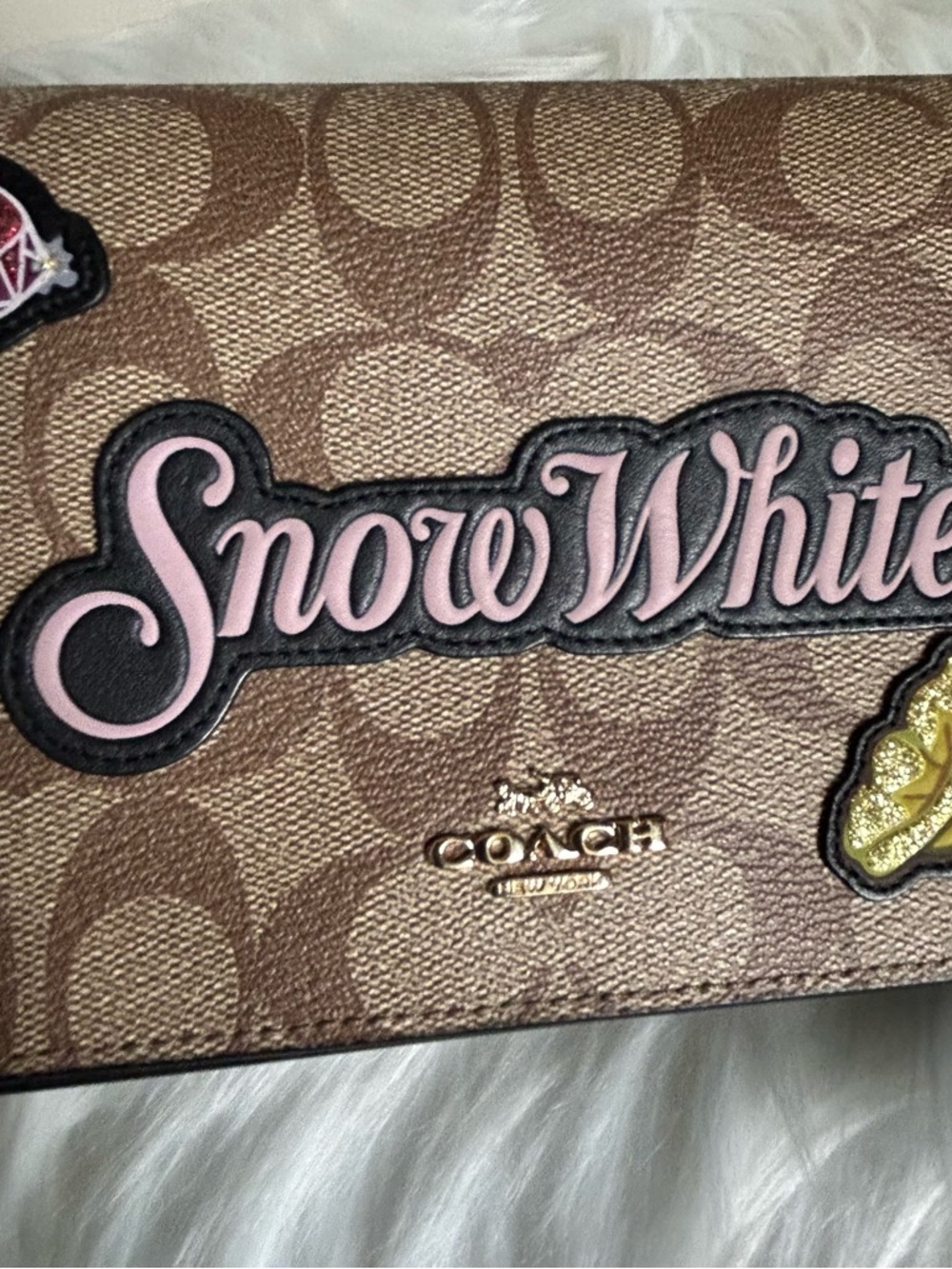 Coach x Disney Snow White Signature Canvas Crossbody Bag Brown F31352 - Picture 5 of 12